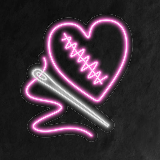 "Mending a Broken Heart Neon Sign" is a poignant and symbolic addition, perfect for spaces emphasizing healing and emotional well-being. Illuminate with hope and resilience!