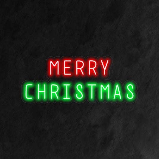 "Merry Christmas Lettering Neon Sign" is a stylish and modern addition to your holiday-themed interior. A neon light that spells out the joyful message of "Merry Christmas."