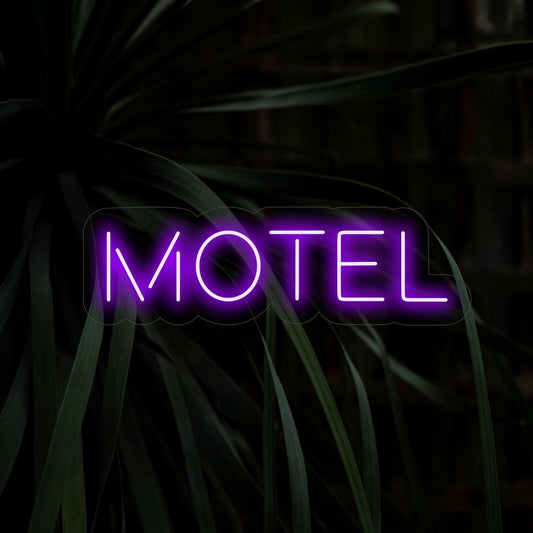 "Motel Neon Sign" is a classic and inviting addition, perfect for spaces that exude a retro and welcoming vibe. Illuminate with nostalgic charm!