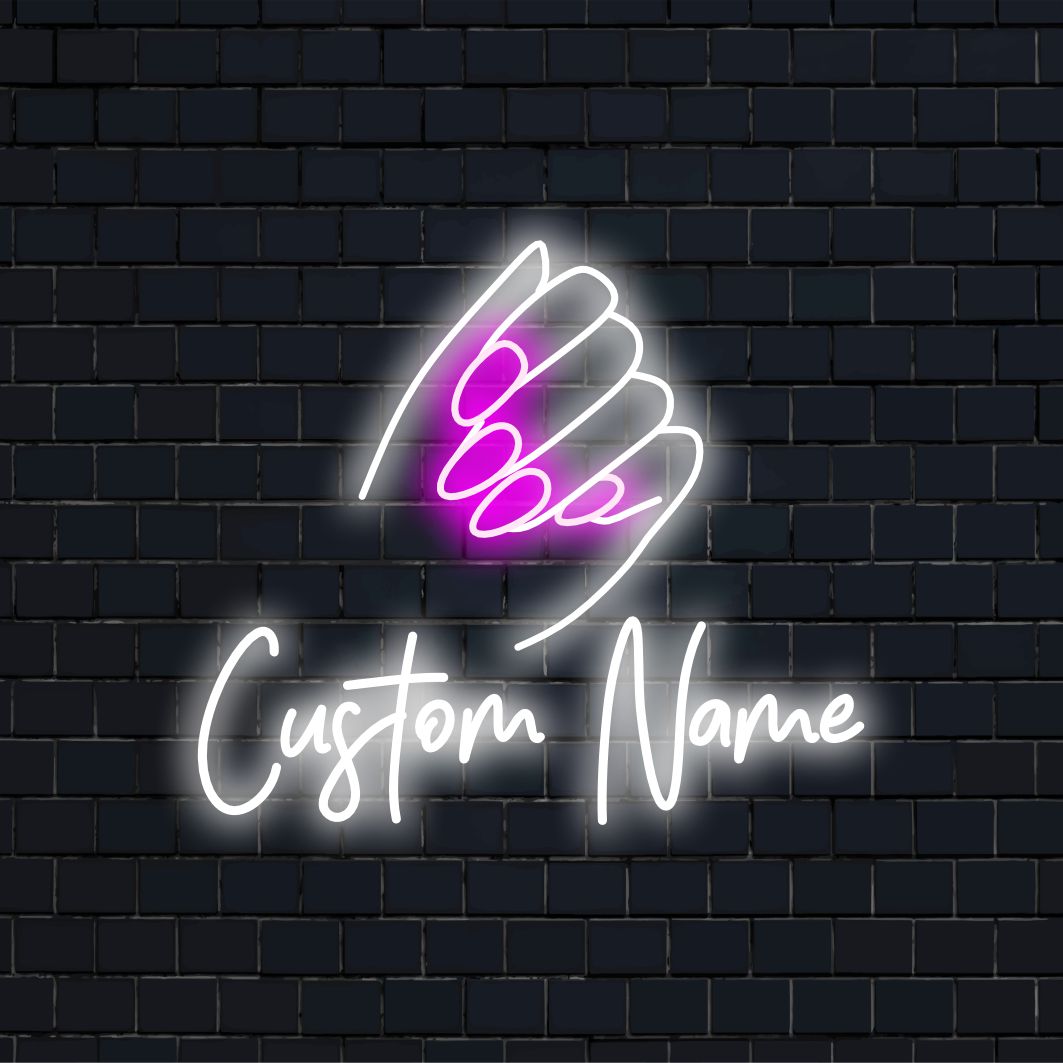 Custom handcrafted LED neon sign displaying any name, perfect for personalized neon decor. Ideal for unique wall art lighting.