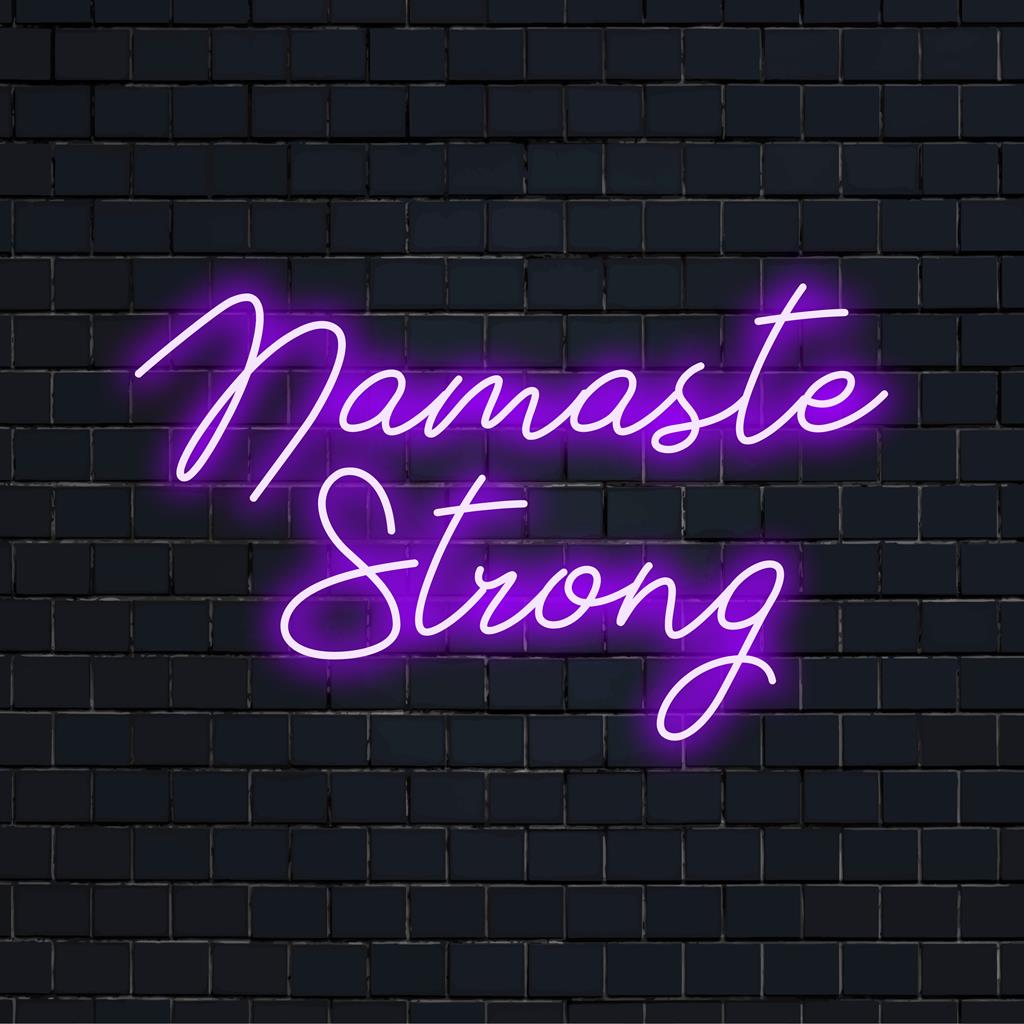 Strong Rhett Neon Cartel de neón LED Namaste Strong: Decoración de neón personalizada y ...