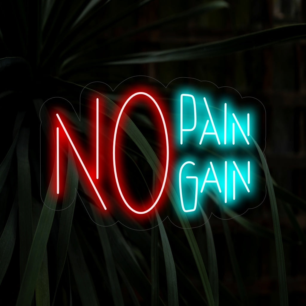 "No Pain No Gain Neon Sign" is an energizing and determined addition, perfect for spaces that encourage pushing boundaries. Illuminate with the mindset of progress!