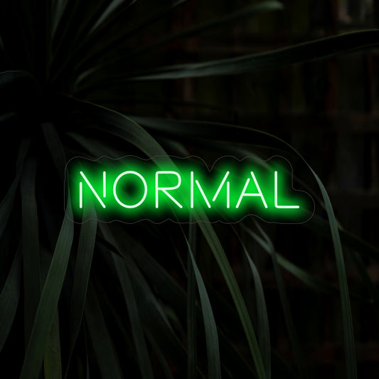 "Normal Neon Sign" is a minimalist and understated addition, perfect for spaces that appreciate simplicity and a straightforward aesthetic. Illuminate with subtle elegance!