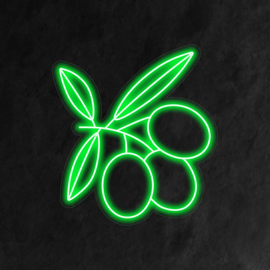 "Olive Branch Neon Sign" is a nature-inspired and elegant addition to your interior. A neon light that symbolizes peace and abundance with a classic olive branch design.