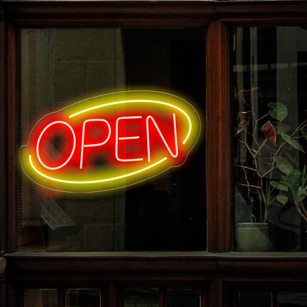 "Open Neon Sign" is a classic and welcoming addition, perfect for businesses that want to signal their availability. Illuminate with an inviting glow!