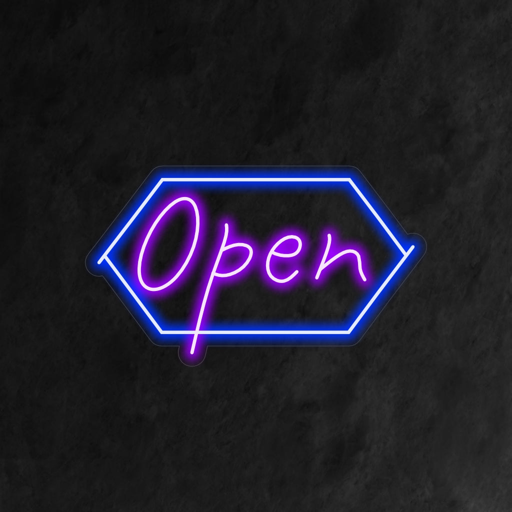 "Open Neon Sign" is a classic symbol of accessibility, perfect for businesses ready to serve. Illuminate with an open and inviting radiance!