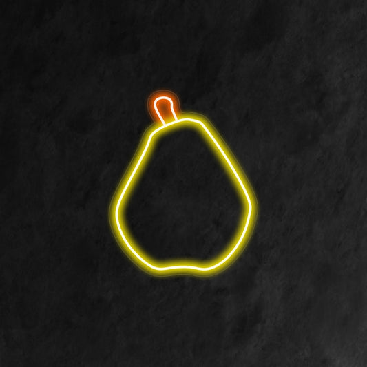 "Pear Neon Sign" is a fruity and refreshing addition to your interior. A neon light that highlights the simplicity and beauty of a ripe pear.