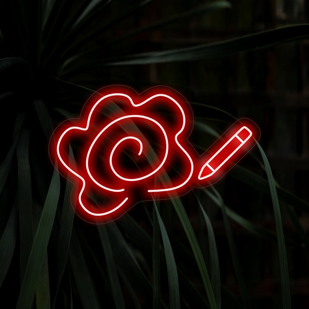 Creative Blooms: Pencil Drawing Flower Neon Sign | The Art Neon