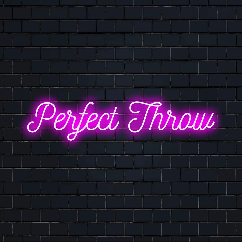 Perfect Throw Custom Made LED Neon Sign: Unique Neon Decor – The Art Neon