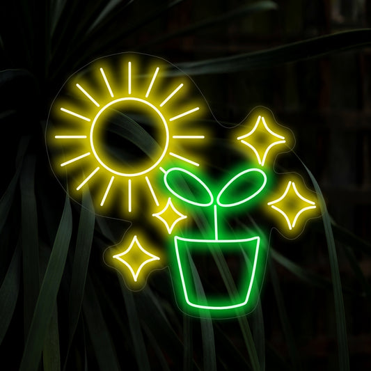 "Photosynthesis Plant Neon Sign" is a vibrant and nature-inspired addition, perfect for spaces that celebrate the beauty and life-giving process of photosynthesis. Illuminate with botanical charm!