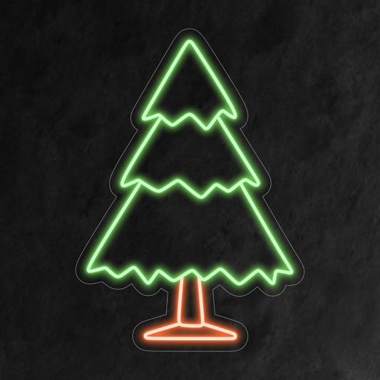 "Pine Tree Christmas Neon Sign" is a festive and classic addition, perfect for spaces that capture the timeless charm of Christmas trees. Illuminate with holiday spirit and evergreen beauty!