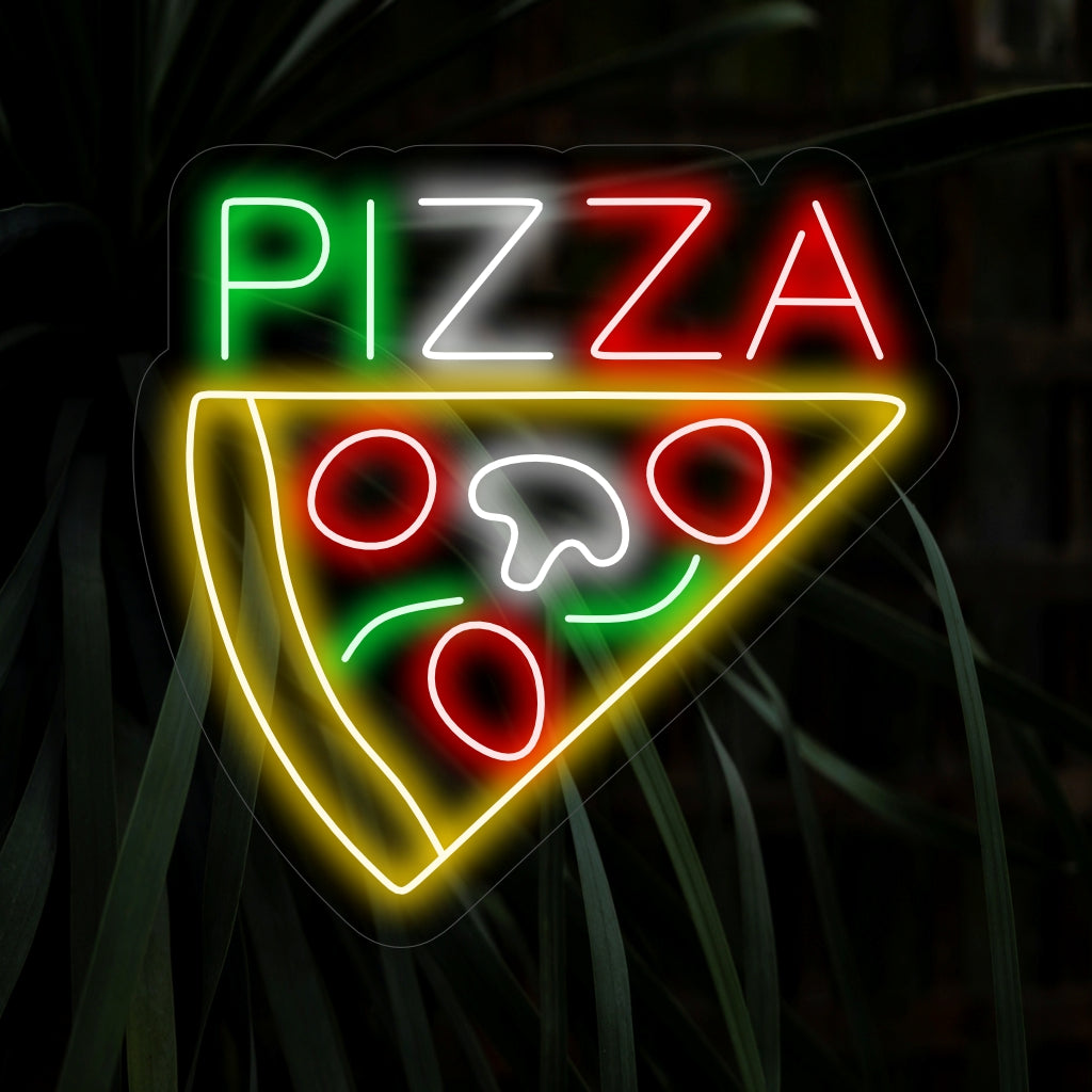 "Pizza Neon Sign" is a tasty and iconic addition, perfect for pizzerias and pizza aficionados. Illuminate with the irresistible charm of a classic slice!