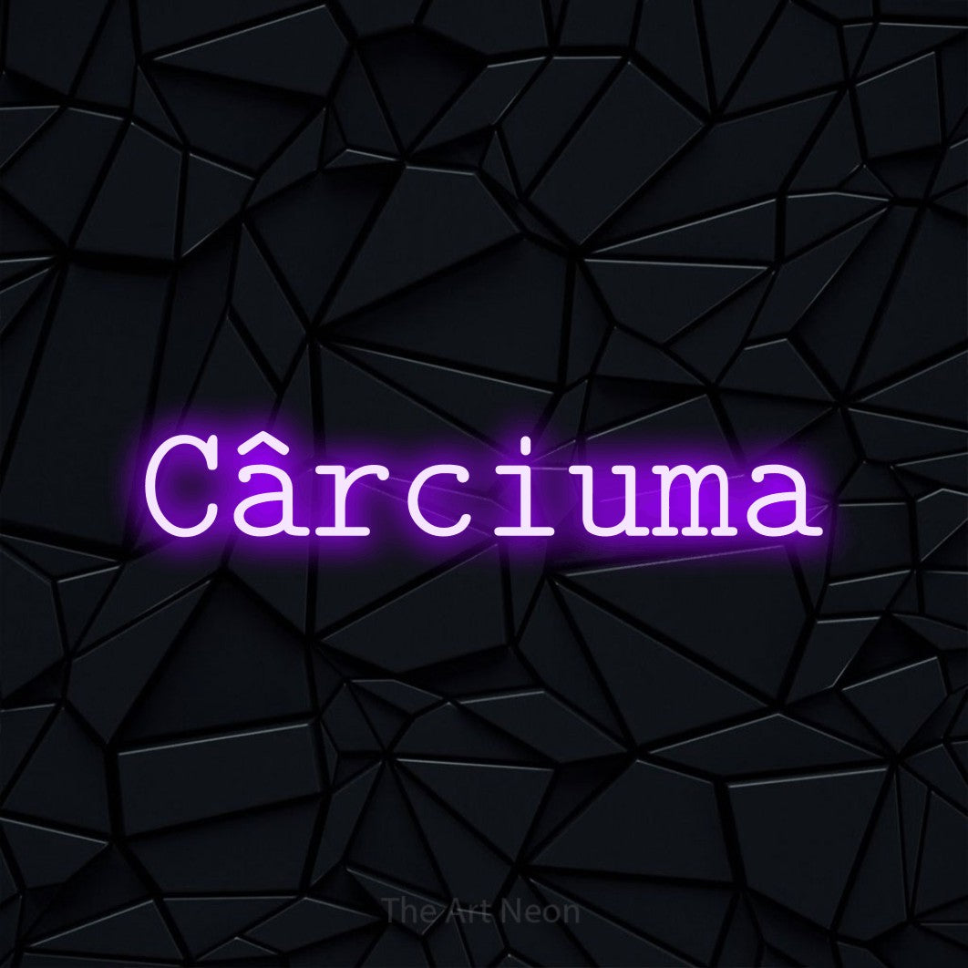 LED neon sign reading “Cârciuma”, arranged in a single line.