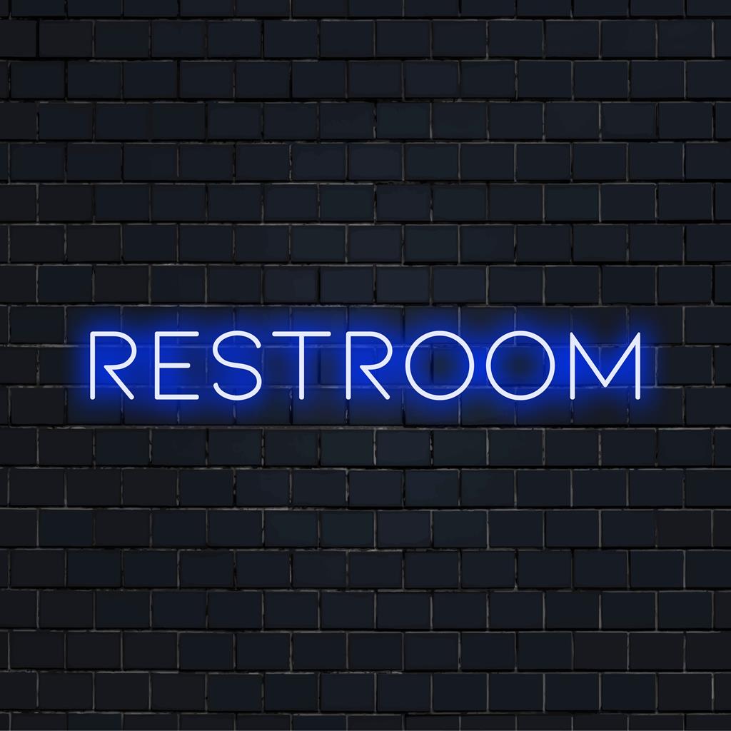 Κομψή φωτεινή επιγραφή τουαλέτας με φως LED, τέλεια προσαρμοσμένη διακόσμηση για να προσθέσετε μια λαμπερή πινελιά σε κάθε χώρο μπάνιου.