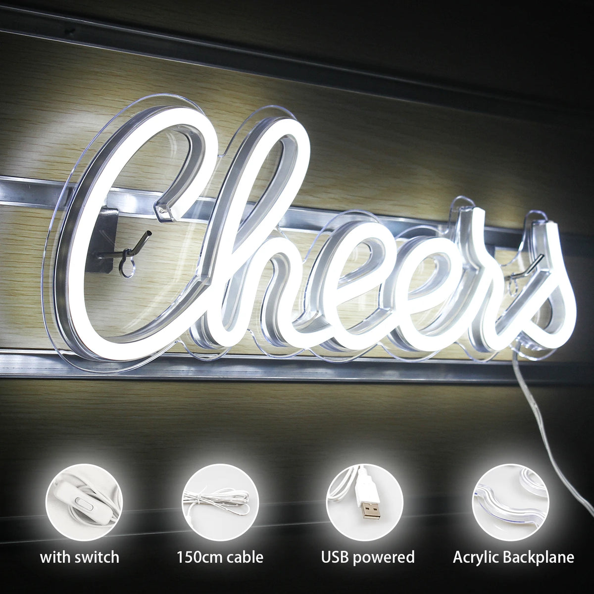 Cheers – LED-neonbord (5 V USB)