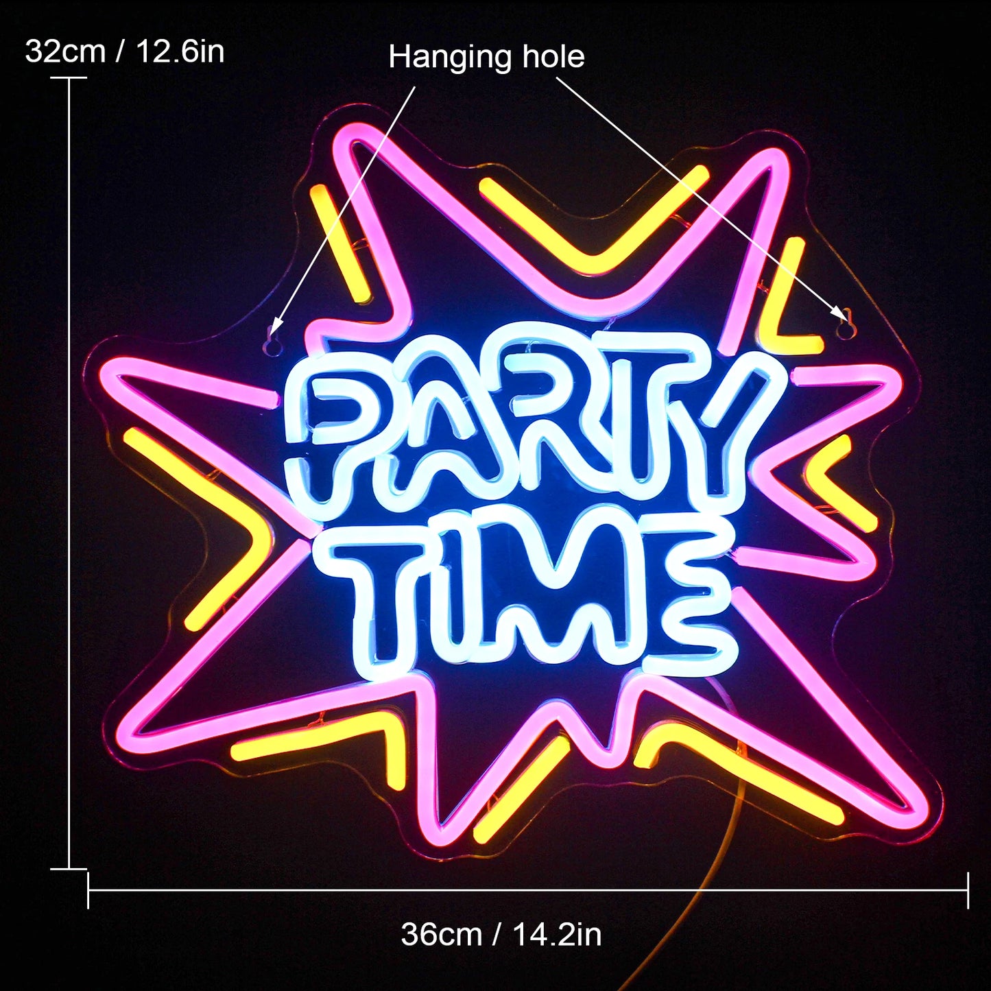 Party Time 5V Mini USB LED Neon Sign - Budget Friendly