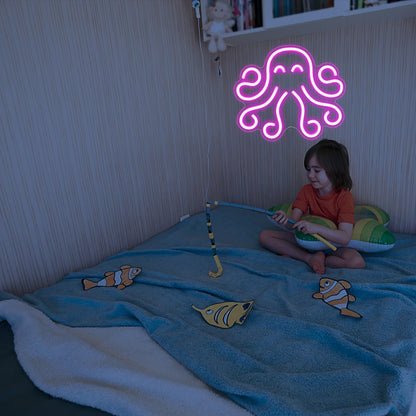 Octopus 5V Mini USB LED Neon Sign - Budget Friendly