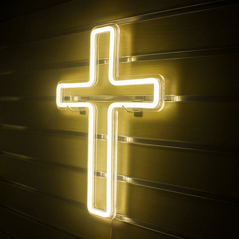 Cross 5V Mini USB LED Neon Sign - Budget Friendly