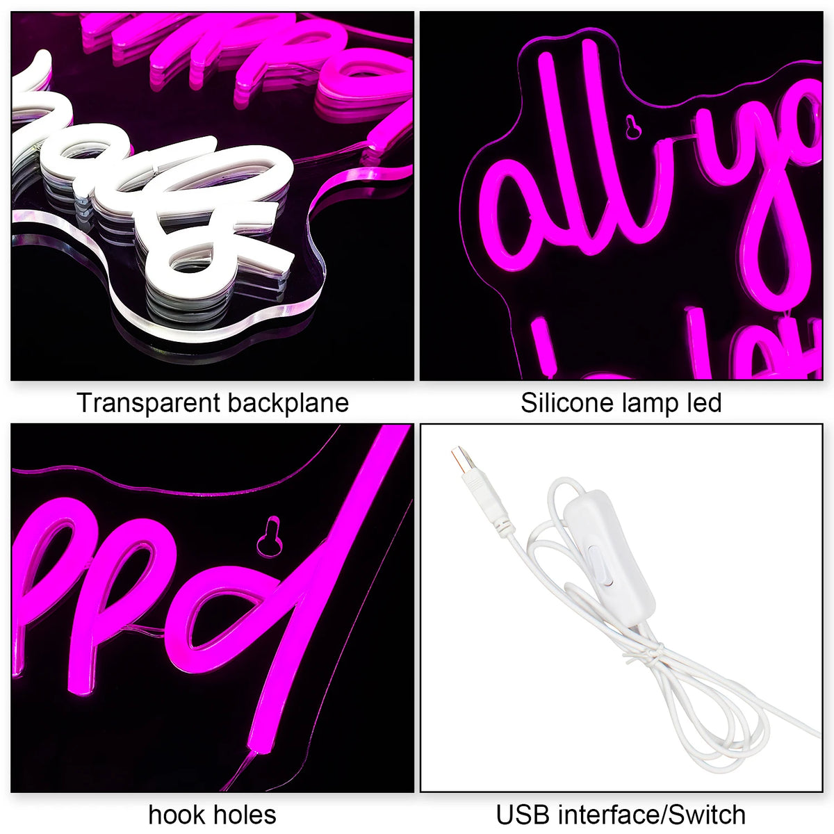 All you need is nails – néon LED (5 V USB)