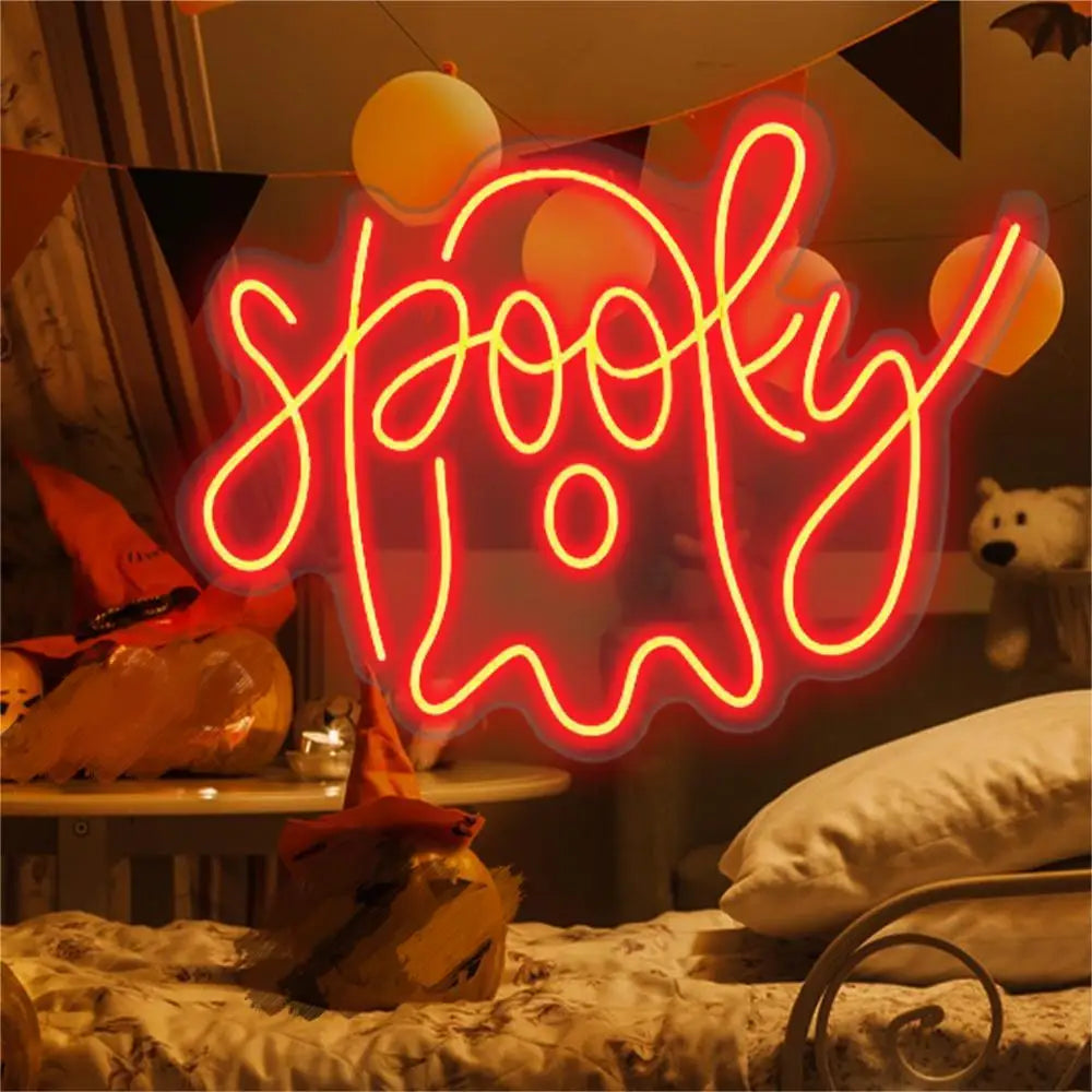 Spooky 5V Mini USB LED Neon Sign - Budget Friendly