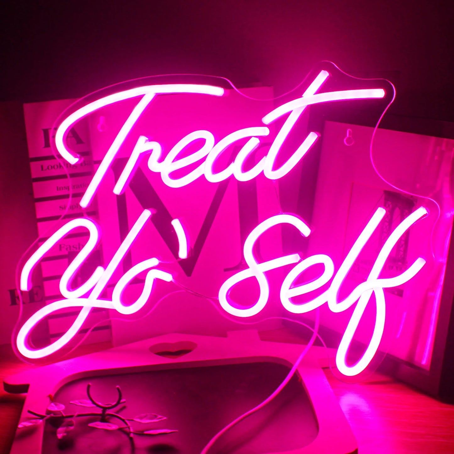 Treat You Self 5V Mini USB LED Neon Sign - Budget Friendly