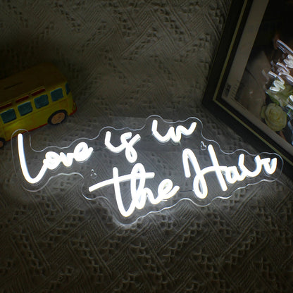 Love is in the Hair 5V Mini USB LED Neon Sign - Budget Friendly