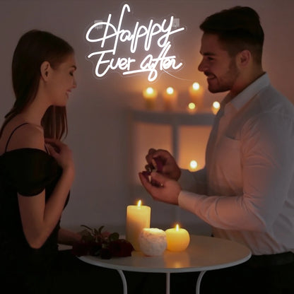 Happy Ever After 5V Mini USB LED Neon Sign - Budget Friendly