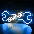 GARAGE – Skruenøgle – LED-neonskilt (5 V USB)