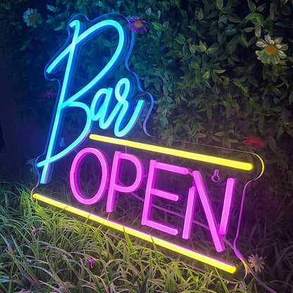 Bar Open 5V Mini USB LED Neon Sign - Budget Friendly