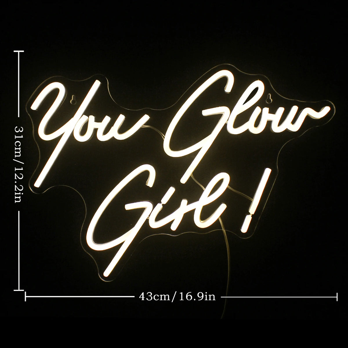 You Glow Girl – LED neónový nápis (5 V USB)
