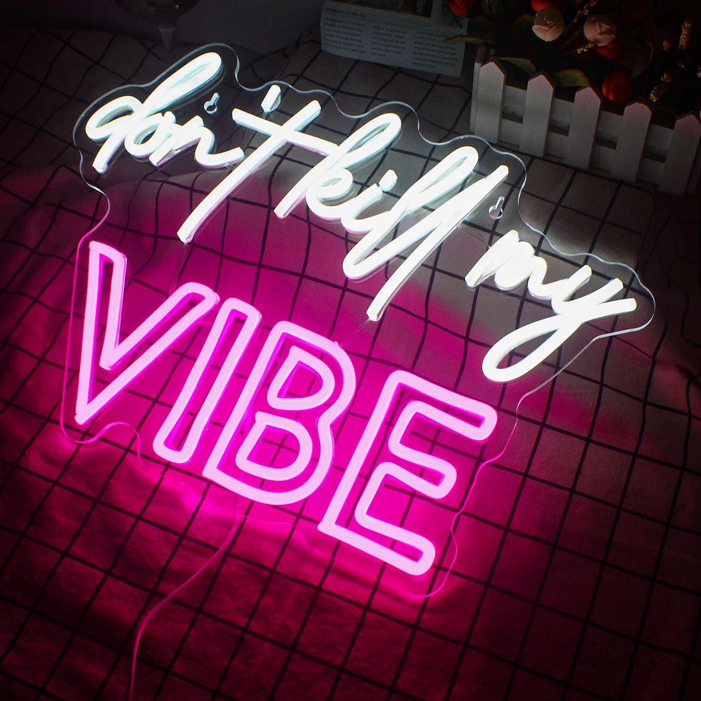 Don't Kill My Vibe 5V Mini USB LED Neon Sign - Budget Friendly