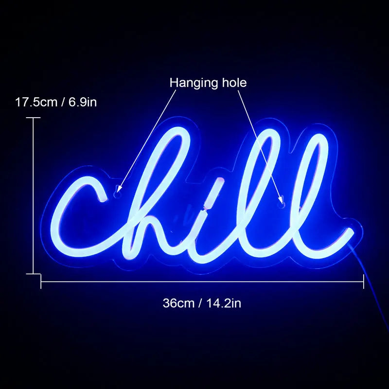 Chill 5V USB LED Neon Sign - Budget Friendly