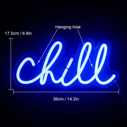 Chill 5V USB LED Neon Sign - Budget Friendly
