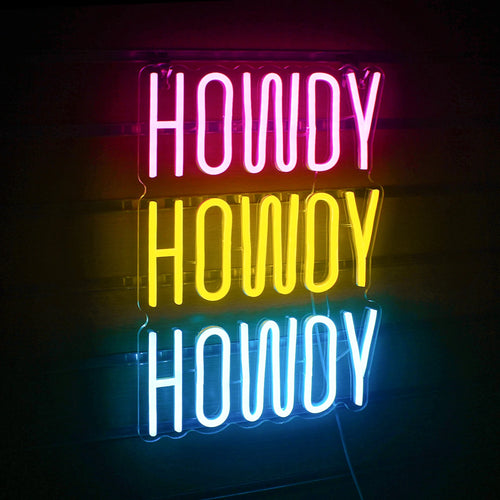 HOWDY HOWDY HOWDY – neon LED (5 V USB)