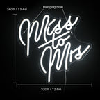Miss To Mrs 5V mini USB LED fényreklám – pénztárcabarát