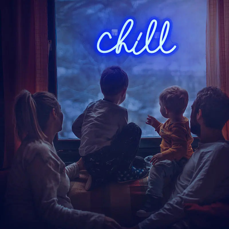 Chill 5V USB LED Neon Sign - Budget Friendly