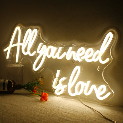 Enseigne LED USB Mini 5V "All You Need is Love" - Économique