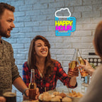 HAPPY HOUR – Vrček piva – LED neonska reklama (5 V USB)