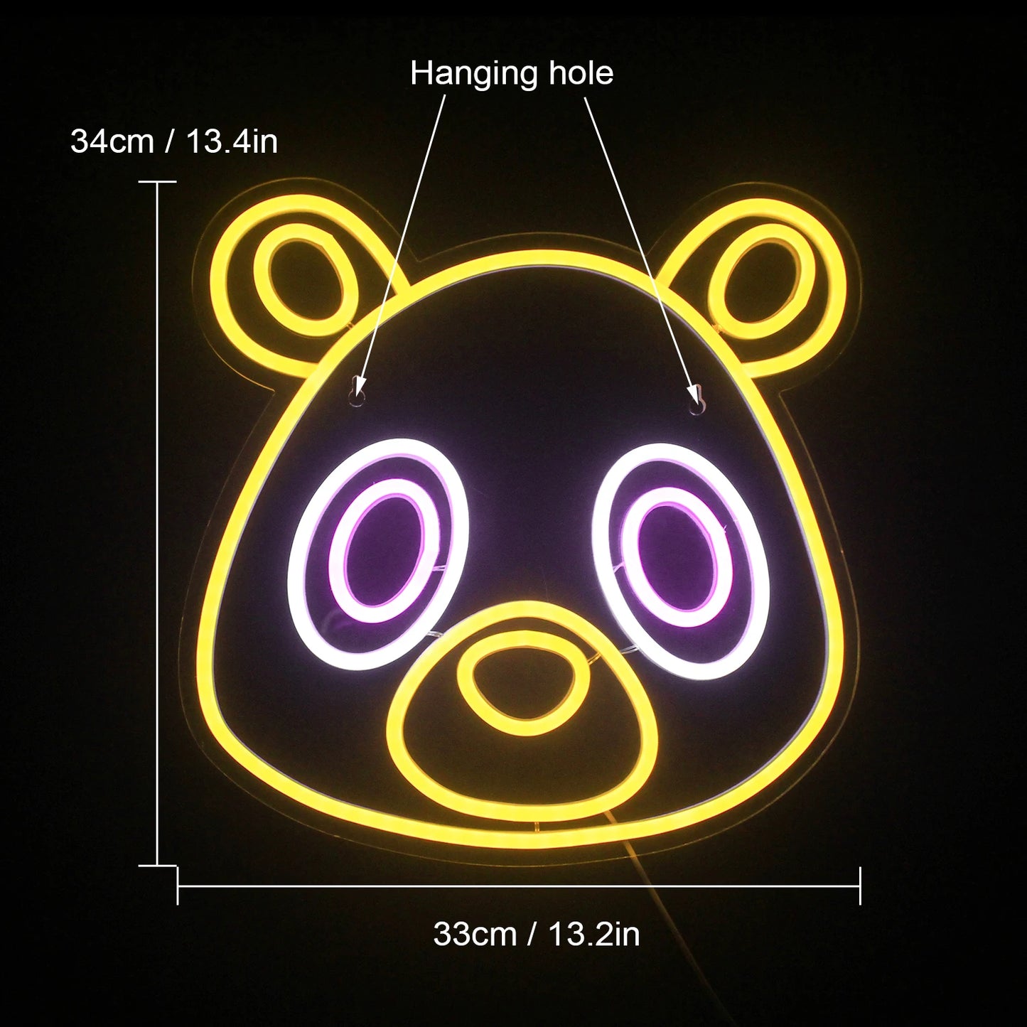 Bear Anime 5V Mini USB LED Neon Sign - Budget Friendly