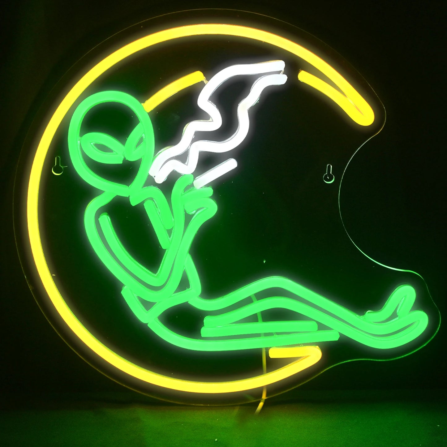 Moon Smoking Alien 5V Mini USB LED Neon Sign - Budget Friendly