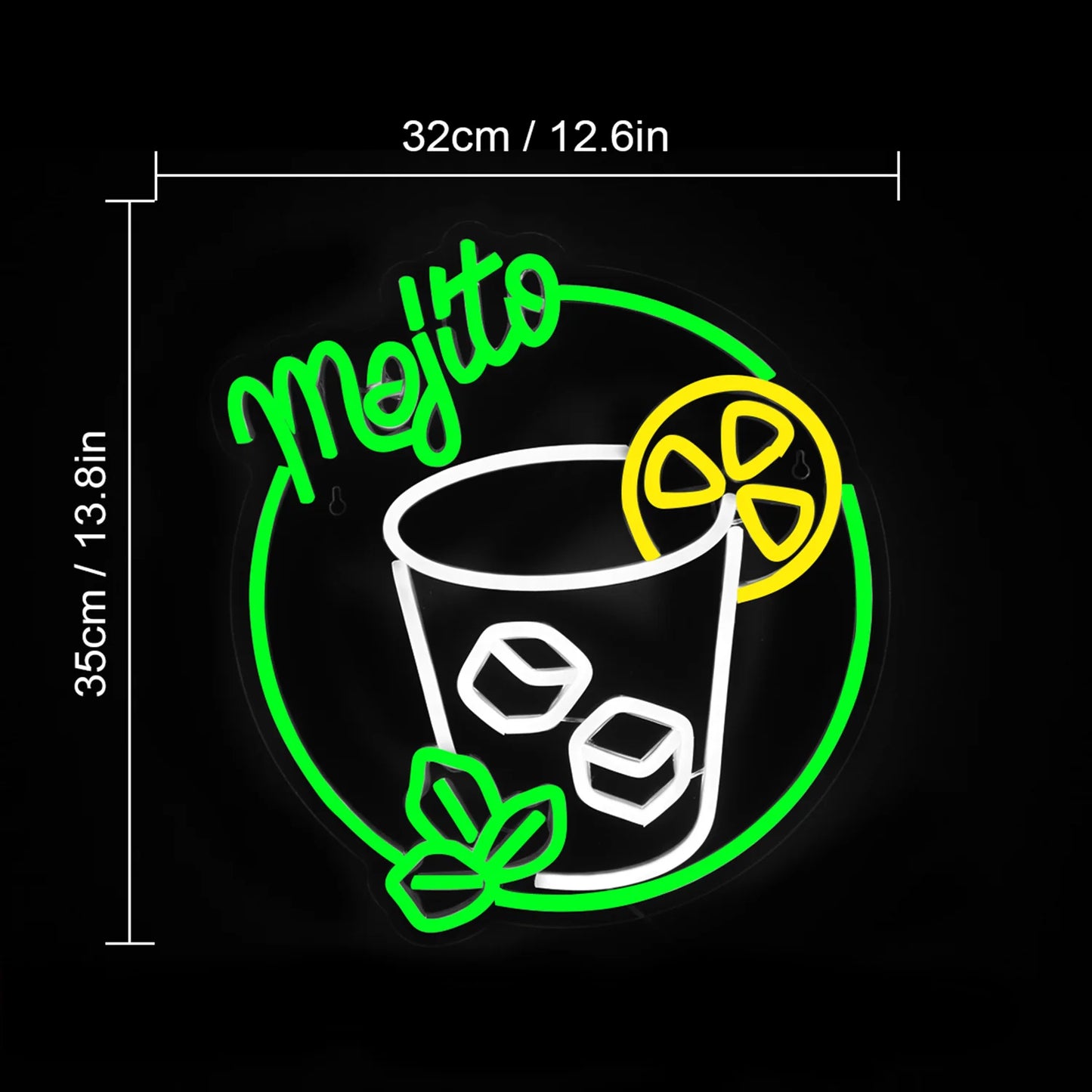 Mojito 5V Mini USB LED Neon Sign - Budget Friendly