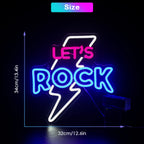 Let's Rock 5V USB LED světelný nápis - Cenově výhodný
