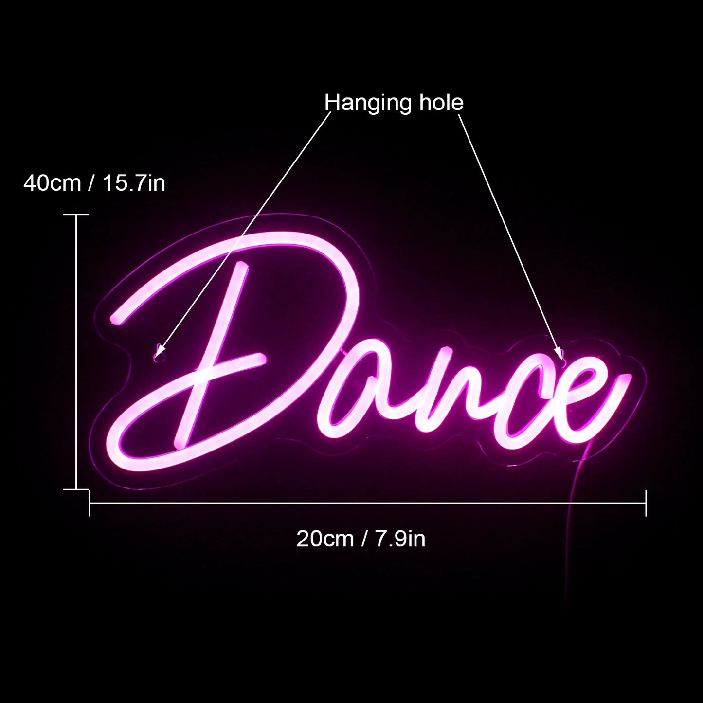 Dance 5V Mini USB LED Neon Sign - Budget Friendly