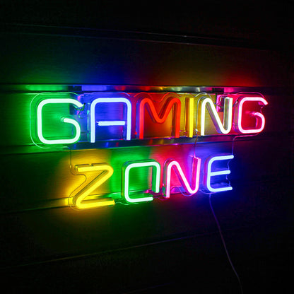 Gaming Zone Colorful 5V Mini USB LED Neon Sign - Budget Friendly