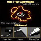 Pălării de cowgirl – decorațiune neon LED (5 V USB)