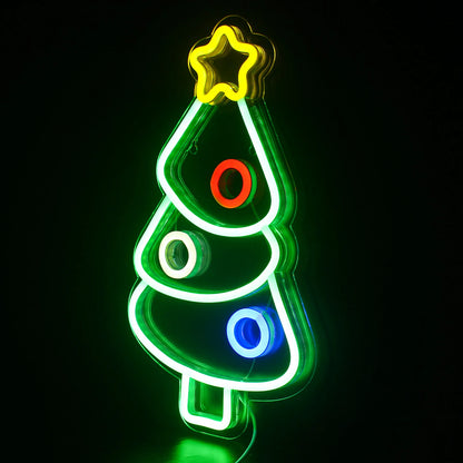 Christmas Tree 5V Mini USB LED Neon Sign - Budget Friendly