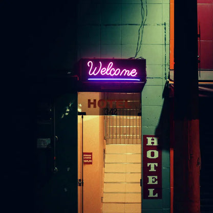 Semn Neon LED USB 5V "Welcome" - Economic