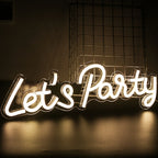 Let's Party – LED-neonskilt (5 V USB)