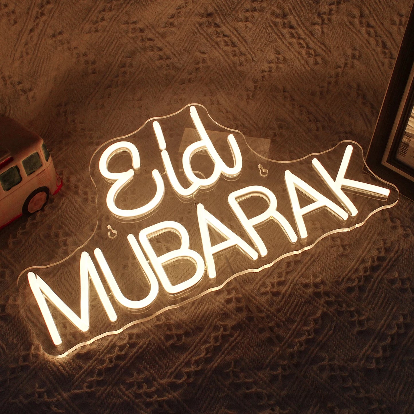 Eid Mubarak 5V Mini USB LED Neon Sign - Budget Friendly