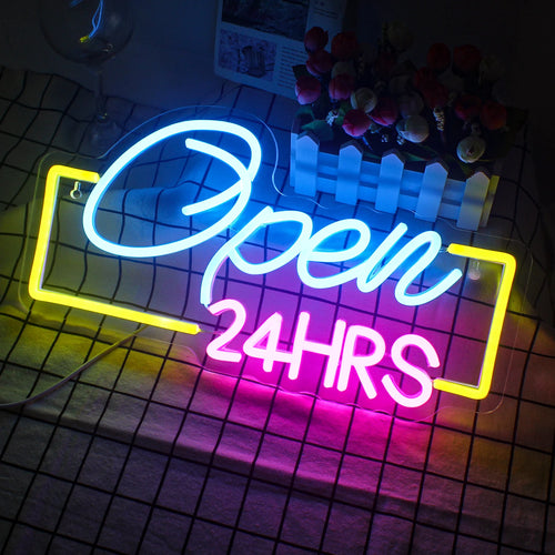 Neoane Personalizate USB LED 5V "24HRS Deschis" - Economic